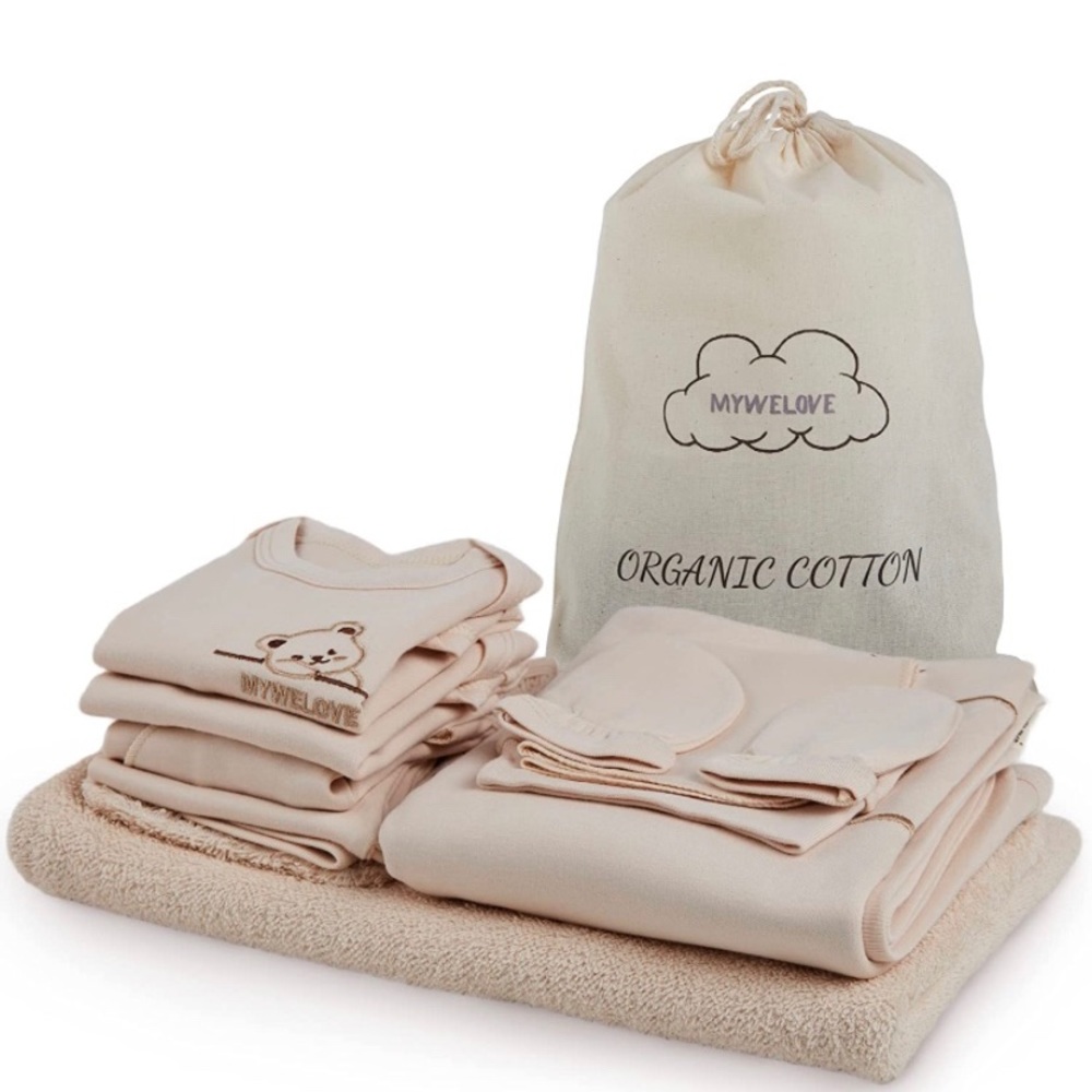 NEW MYWELOVE Organic Cotton Newborn Essentials Unisex Layette Gift Set